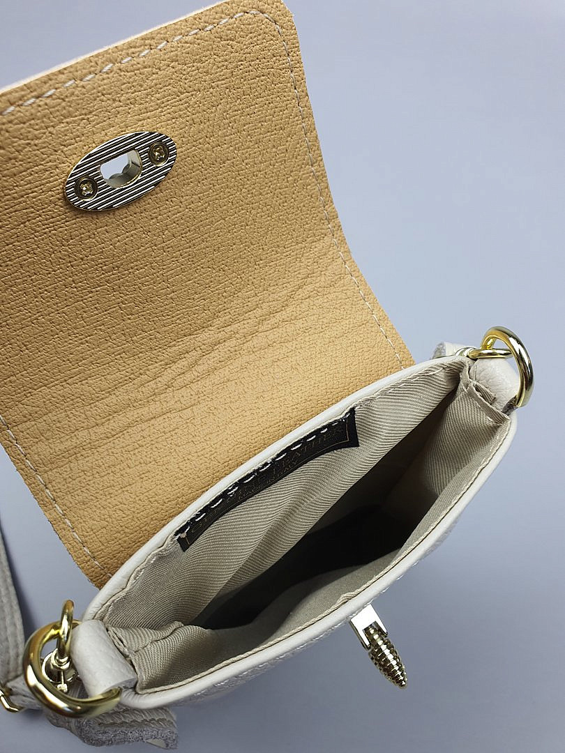 Клатч My Little Italy с золотой застёжкой "Мотылёк" светло-бежевый, фотография №6