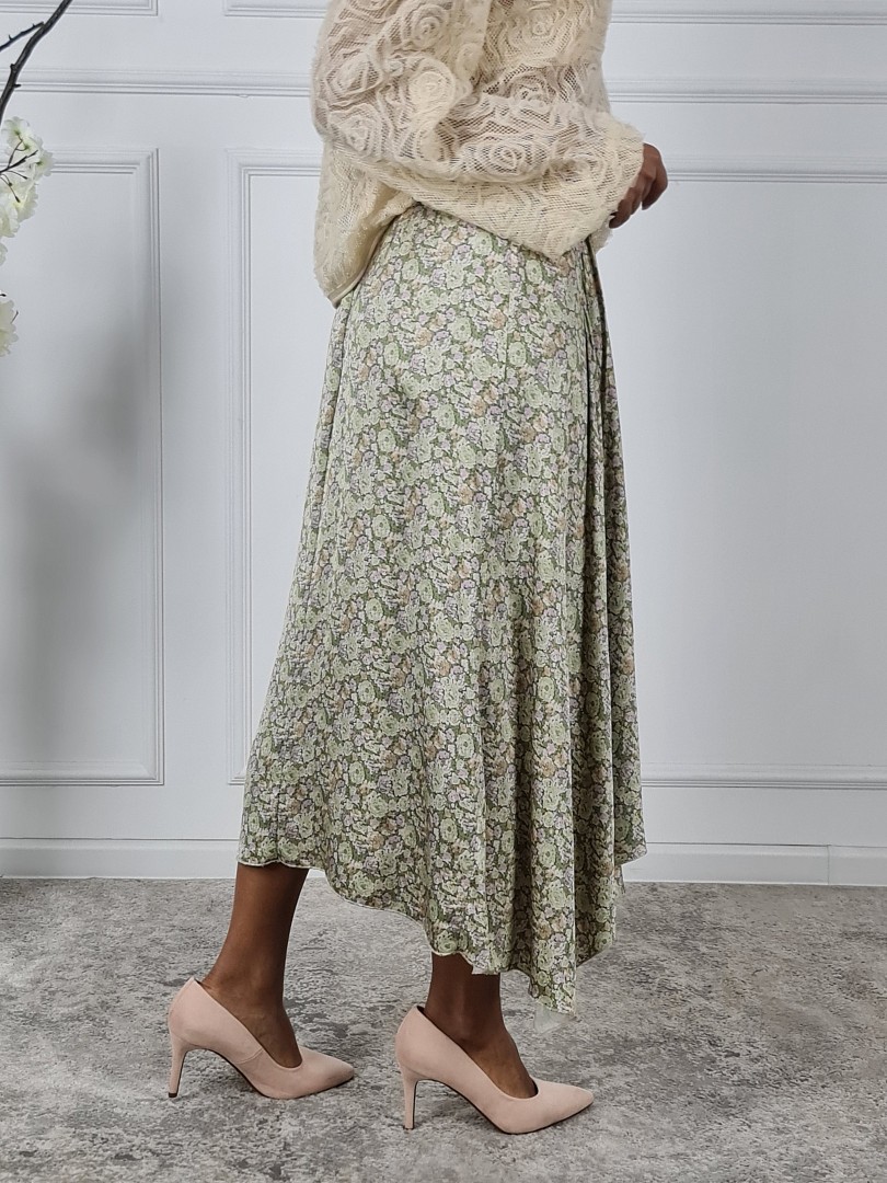 Юбка MIHO'S цветочный принт оливка, фотография №3