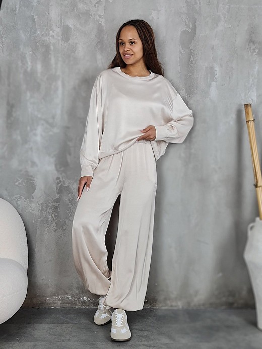 Костюм JNJ counture джемпер + брюки кремовый