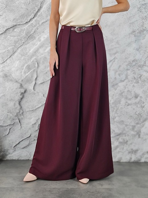 Брюки  Imperial с ремнем винные