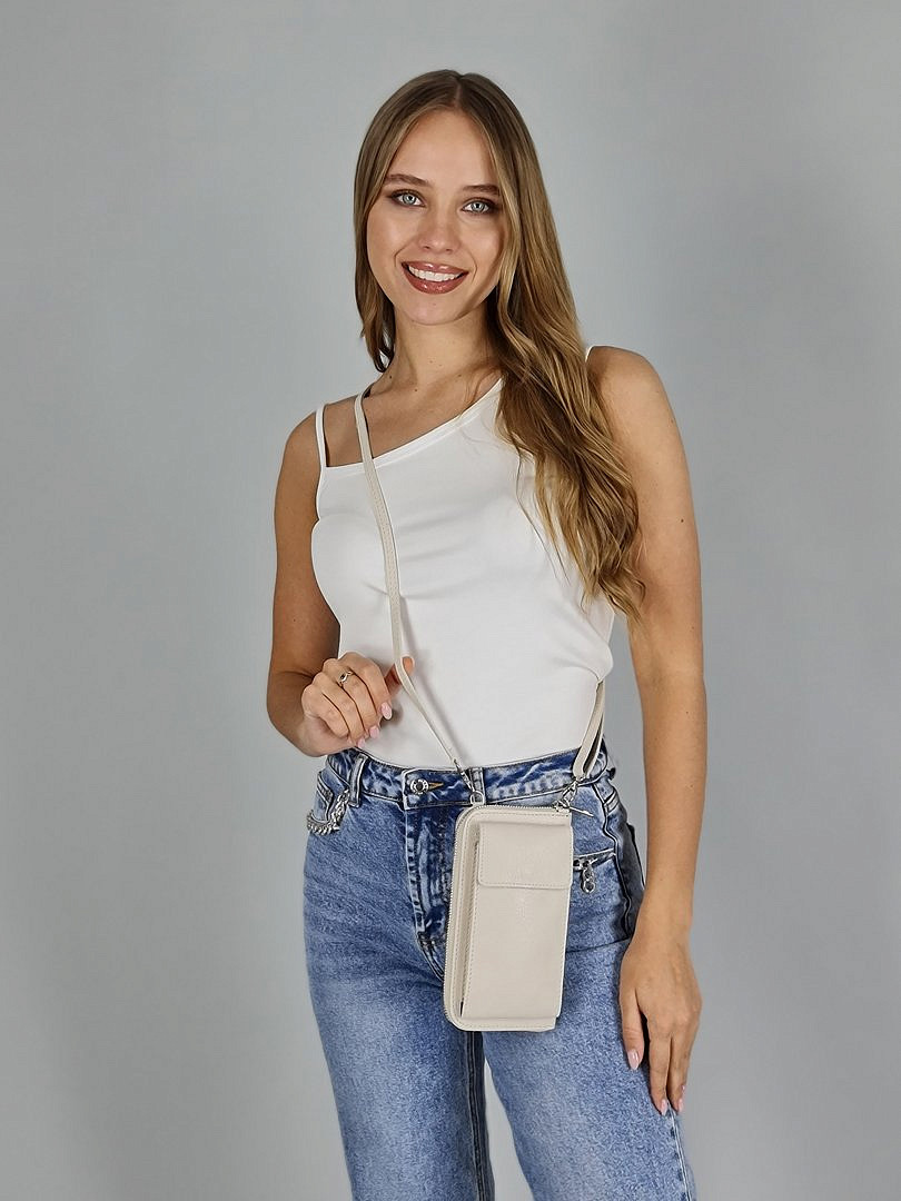 Сумка-клатч My Little Italy на ремешке бежевая, фотография №3