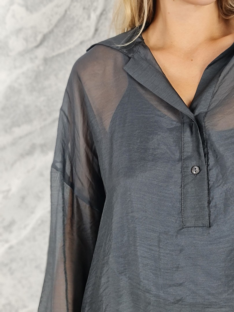 Рубашка CLOTHÉ тонкая с топом графит, фотография №4