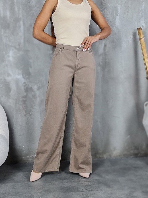 Джинсы Please широкие тауп 