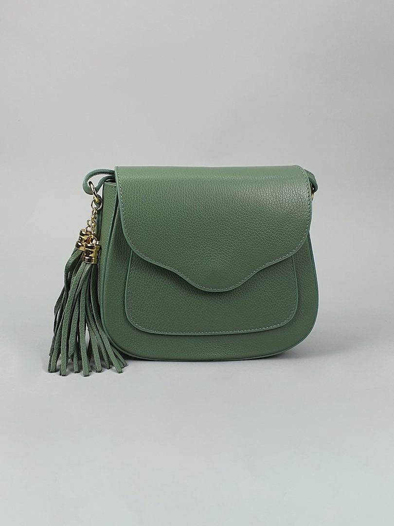 Сумка My Little Italy с кисточкой нежно-зелёная, фотография №1