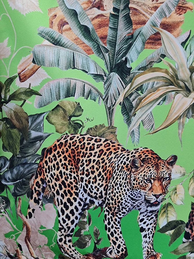 Платье J-Clair А-ситуэта с принтом "Тропики" лайм , фотография №6