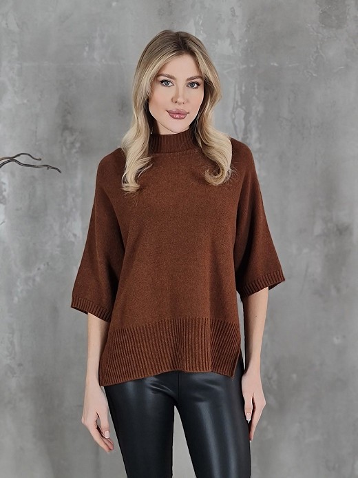 Джемпер Imperial рукав 3/4 с воротом карамель 