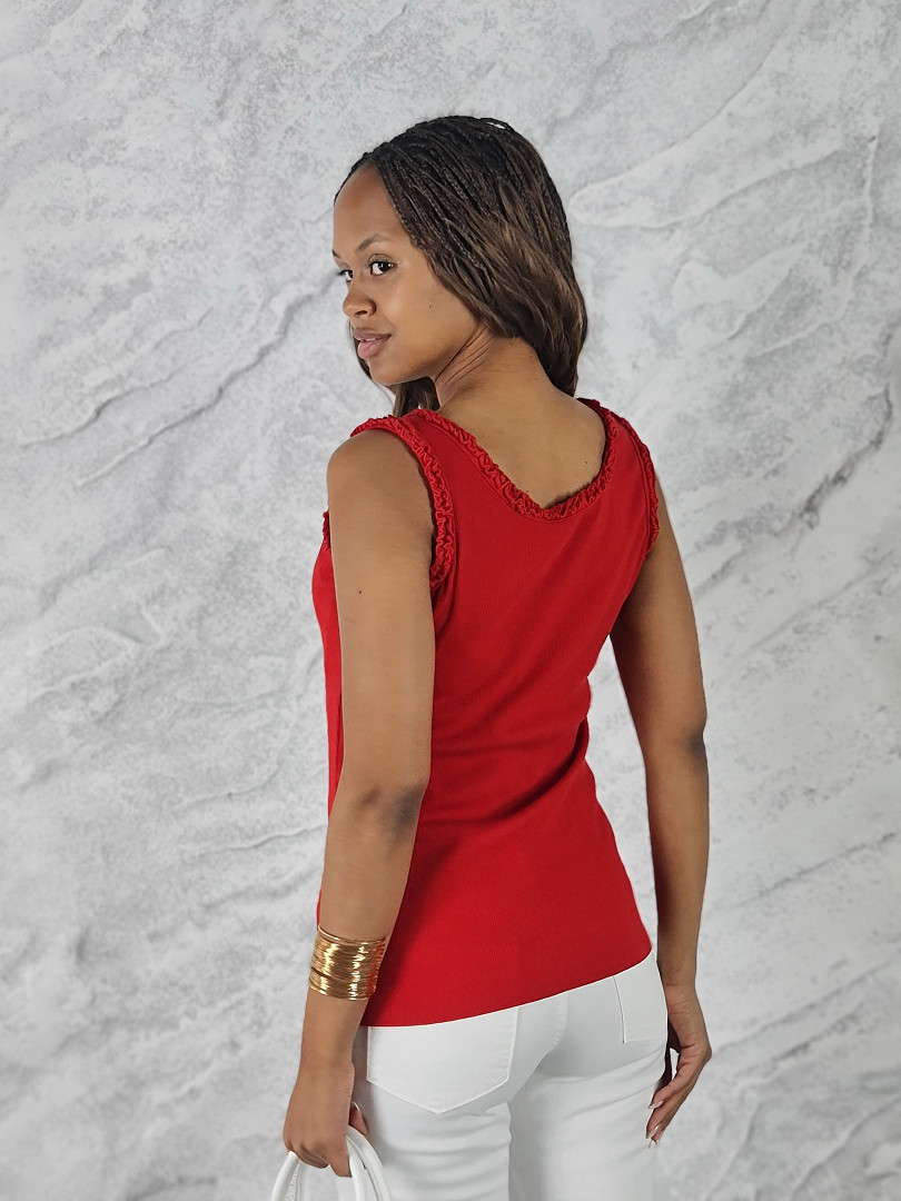 Топ Naiif с рюшками красный, фотография №3