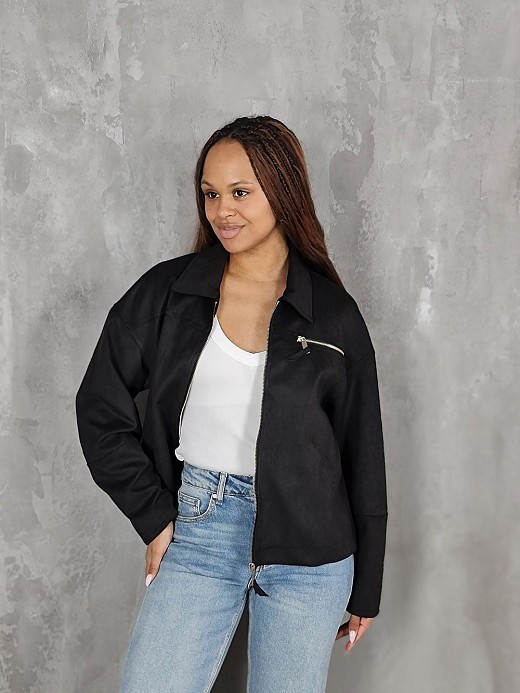 Бомбер CLOTHÉ замшевый черный