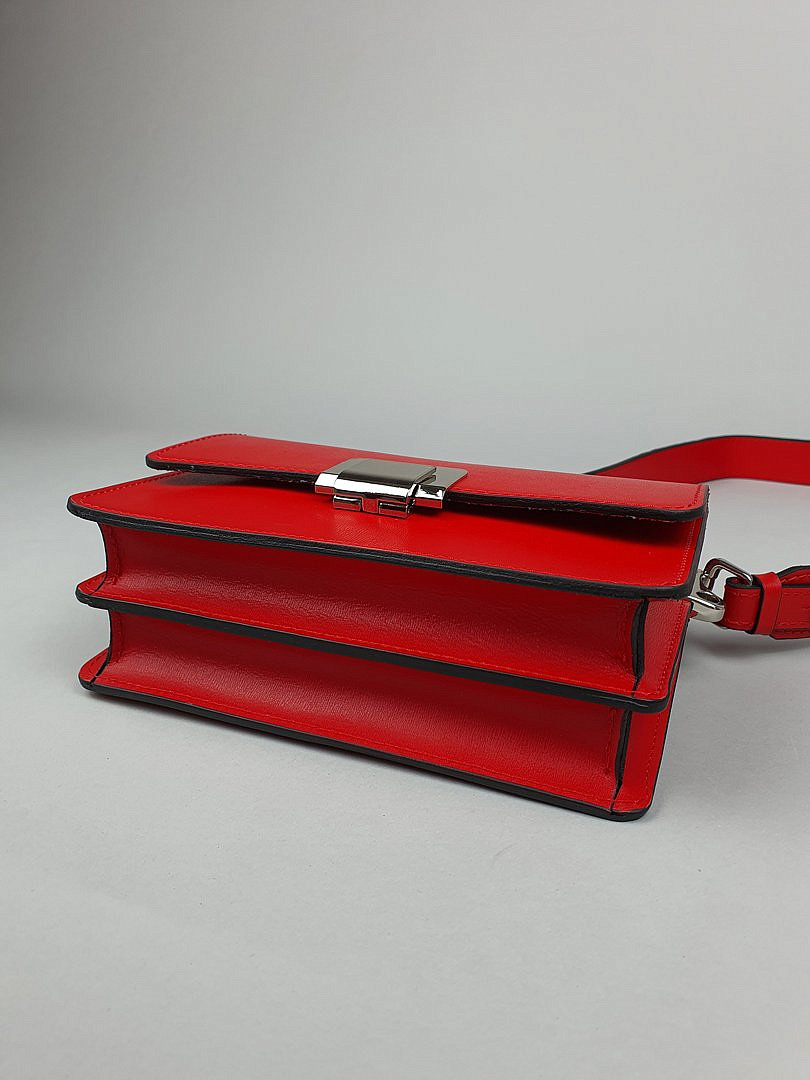 Сумка My Little Italy прямоугольная на широком ремне красная, фотография №5