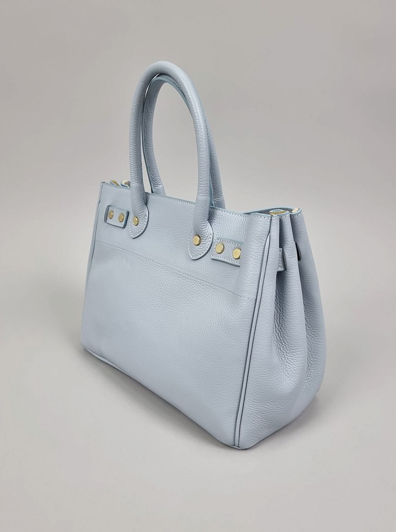 Сумка My Little Italy с золотым замочком голубая , фотография №5