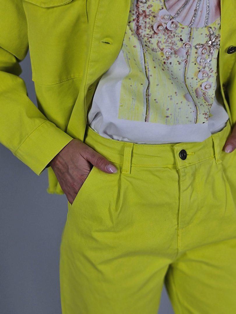 Брюки Nest джинсовые ярко-зелёные, фотография №4
