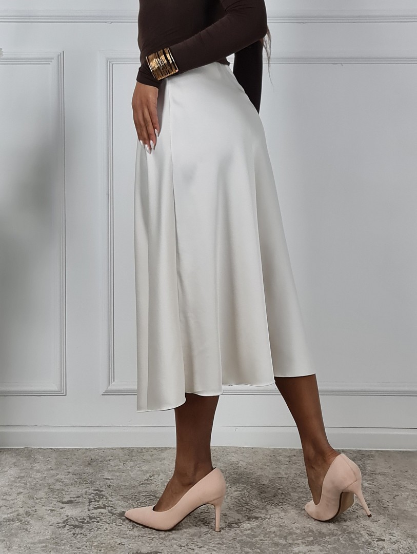 Юбка MIHO'S шелковистая вискоза молочная , фотография №4