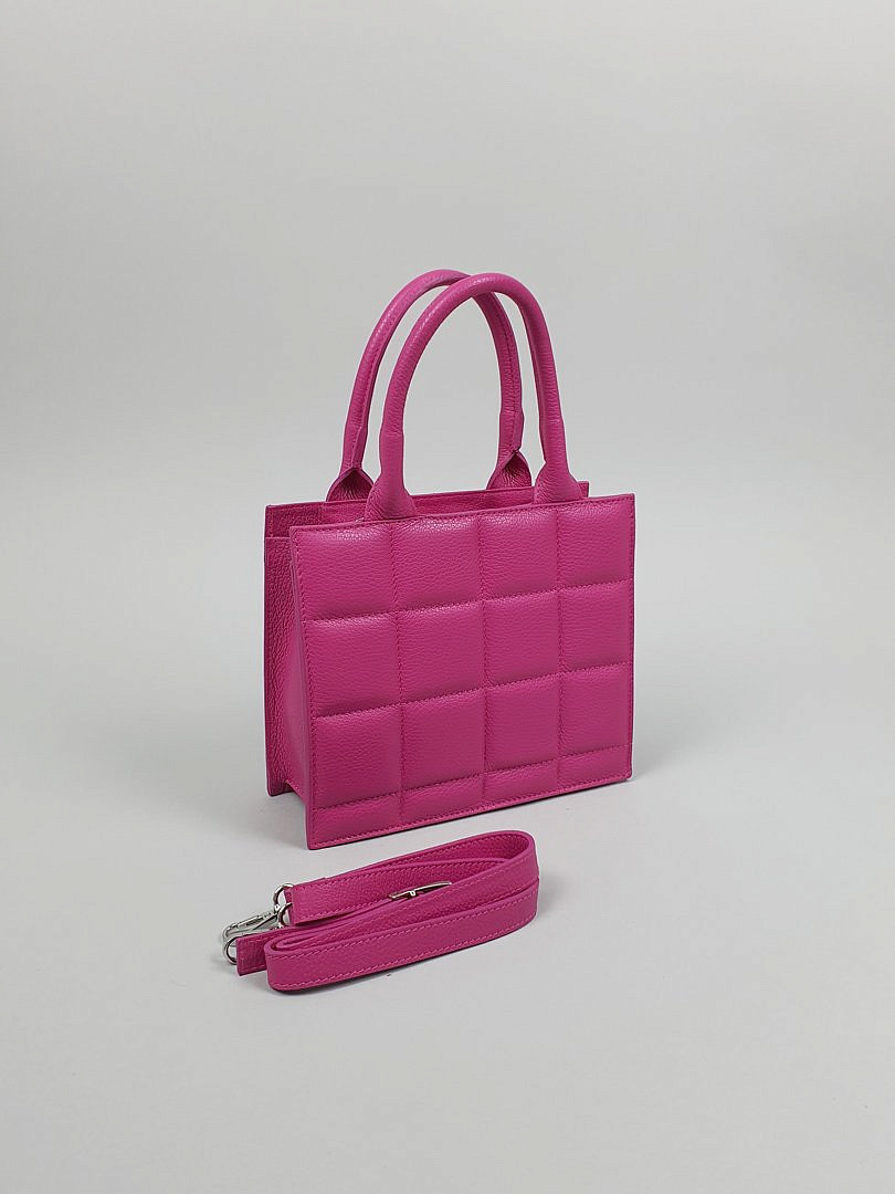 Сумка My Little Italy квадратная стёганая фуксия , фотография №2