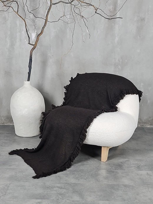 Палантин объёмный шоколад