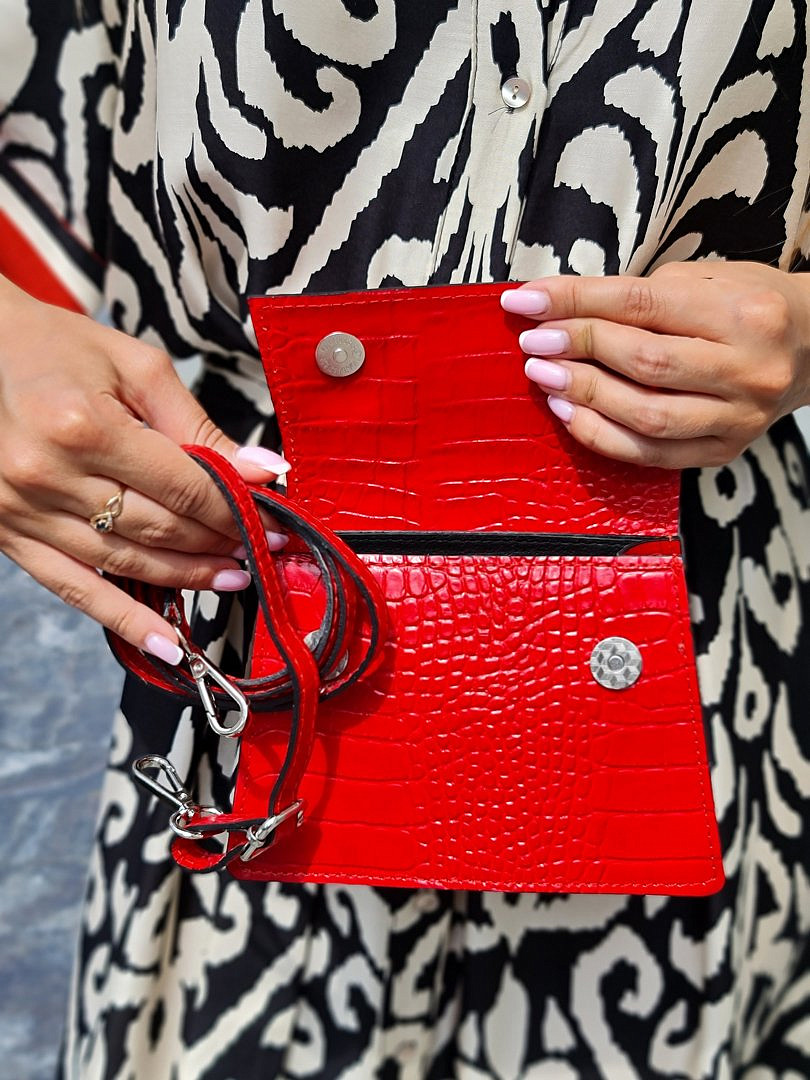 Сумка My Little Italy мини красная, фотография №4