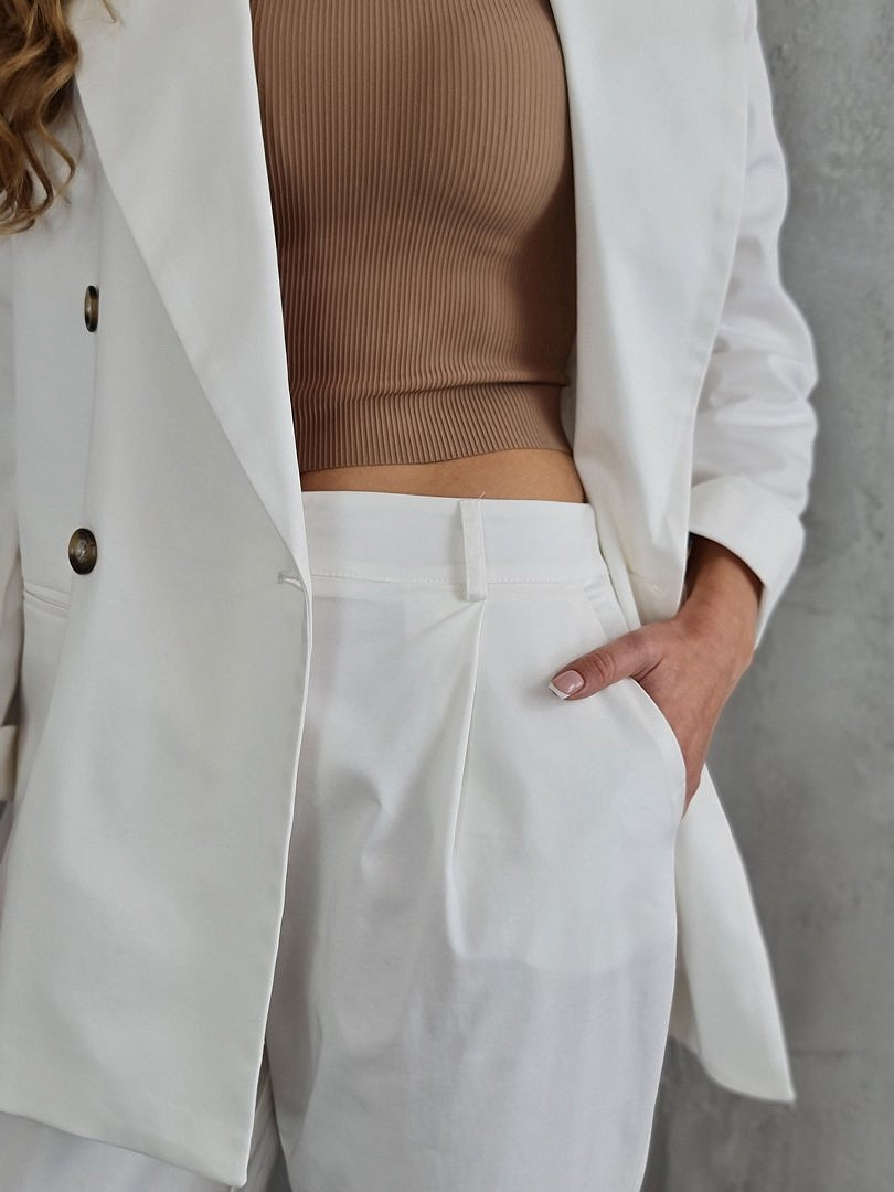Костюм Dixie классический пиджак и брюки белый, фотография №3