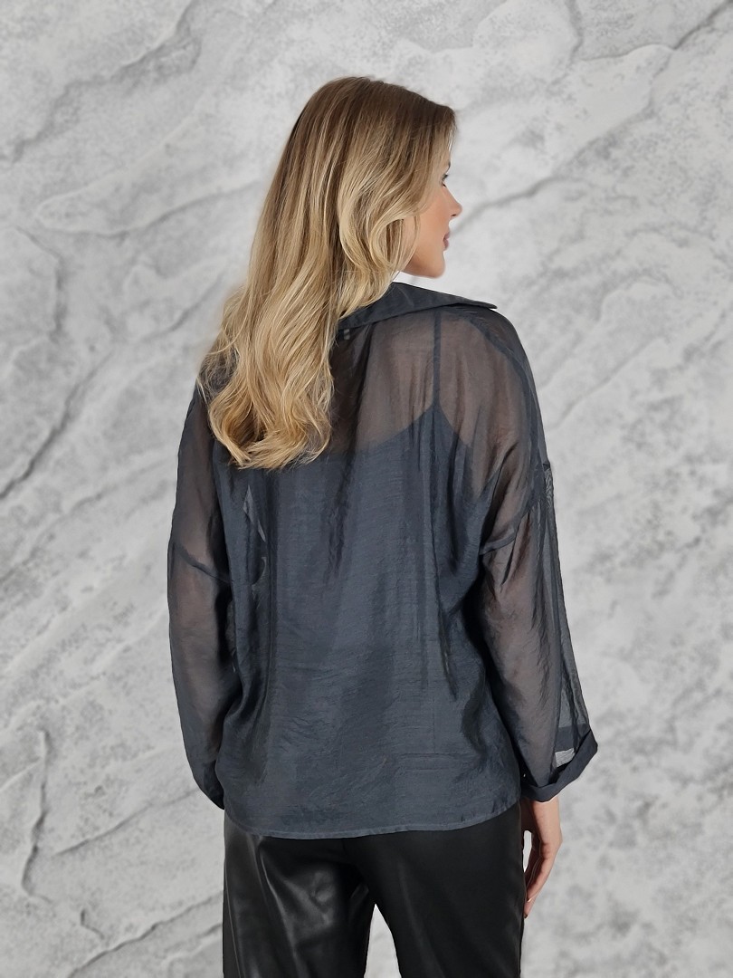 Рубашка CLOTHÉ тонкая с топом графит, фотография №3