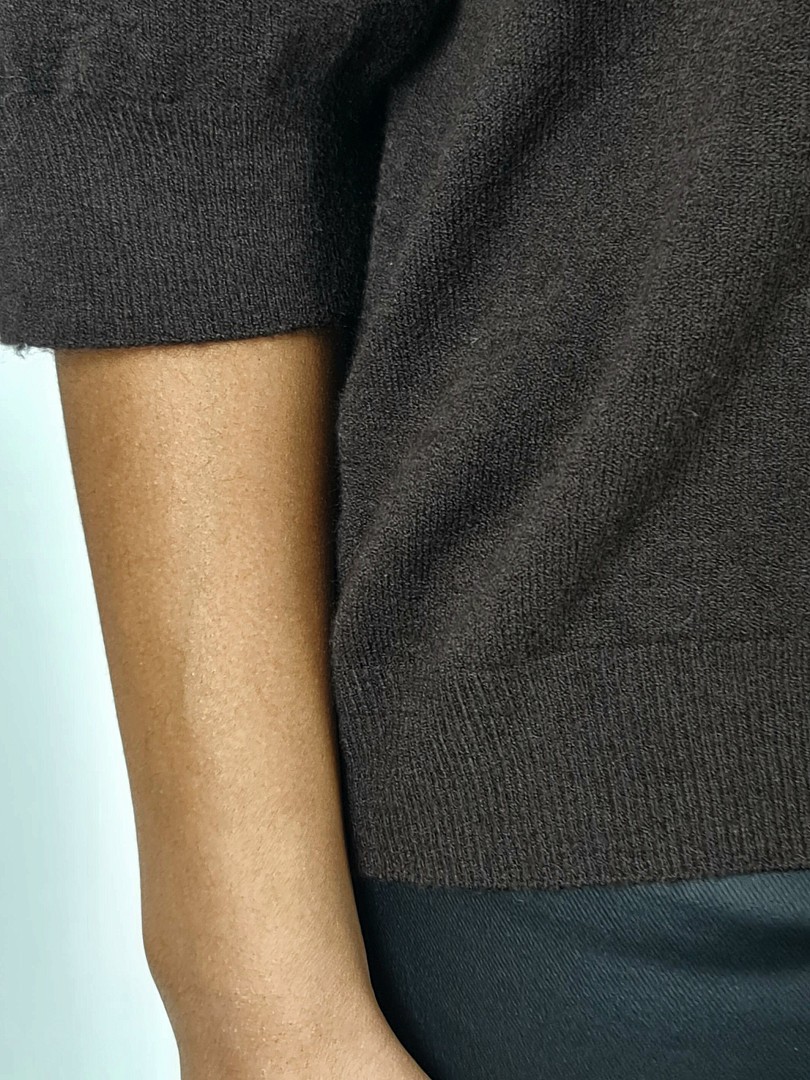 Джемпер Imperial 3/4 рукав круглый вырез шоколад, фотография №4