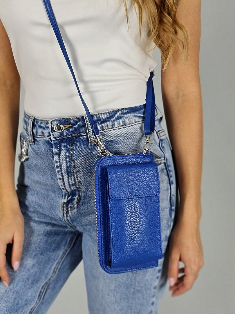 Сумка-клатч My Little Italy на ремешке синяя, фотография №3