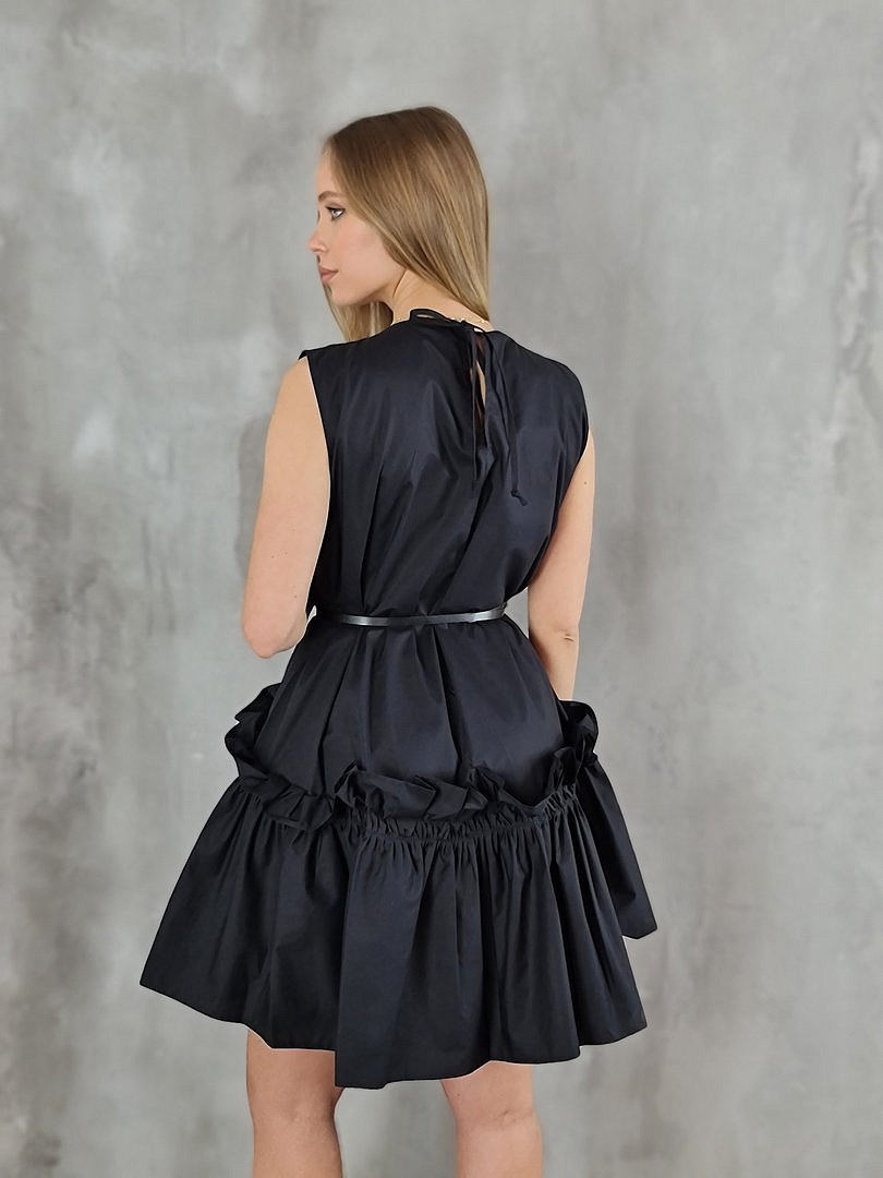 Платье Imperial с кулиской и воланами внизу чёрное, фотография №3