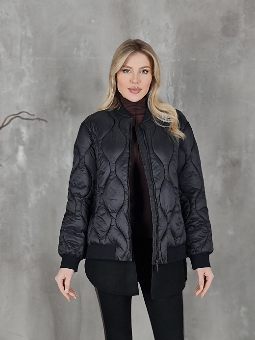 Бомбер Vicolo стеганный черный 