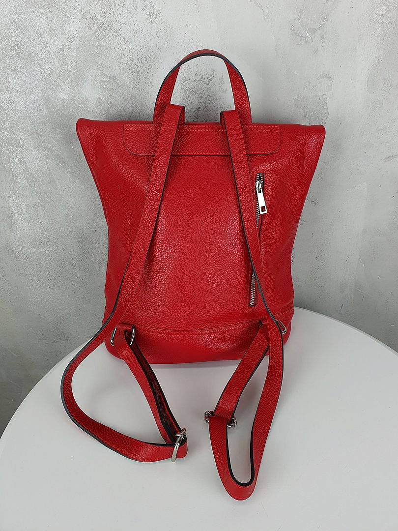 Рюкзак My Little Italy с заклёпками красный, фотография №3