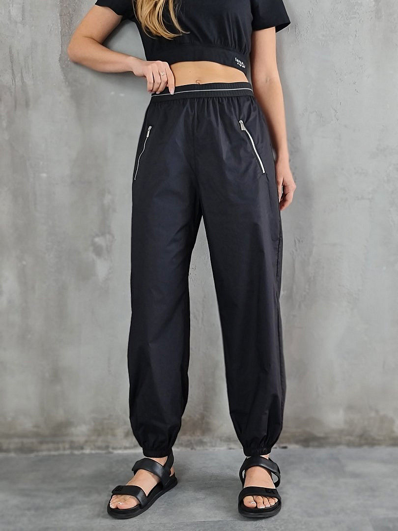 Брюки-джоггеры Imperial спортивные с эластичным поясом чёрные, фотография №1