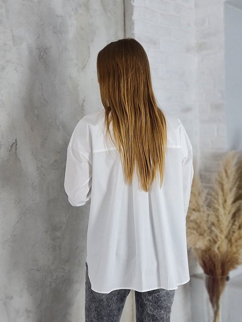 Рубашка Vicolo с декором "Золотые пчёлки" белая, фотография №4